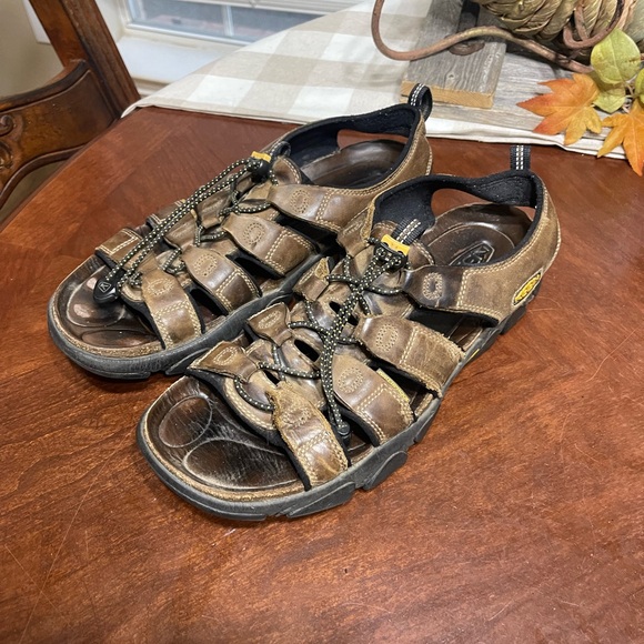 Keen leather waterproof slip on hiking sandals - Picture 1 of 8